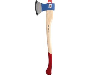 STUBAI Hache de nettoyage | 1300 g poids de la tête | Hache en acier avec manche en bois, petite hache pour le travail forestier, hache à fendre, hache universelle, hache de loisirs