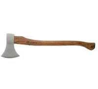STUBAI Hache de nettoyage en look inox avec protection du manche en laiton | 1200 g poids de la tête | Hache en acier avec manche en bois, petite hache pour travaux forestiers, hache à fendre, hache u