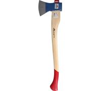 STUBAI Hache forestière | 1400 g poids de la tête | Hache de forme rhénane en acier avec manche en bois, petite hache pour le travail en forêt et au jardin, hache à fendre, hache universelle