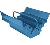 STUBAI Mallette d'outils de montage 430x200x200mm 5 pièces en tôle d'acier | peinte en bleu | avec dispositif spécial pour l'accrochage dans le lattis de toit