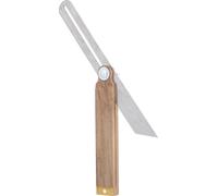 STUBAI Mètre à onglet mobile 330 mm | rail en acier à ressort de haute qualité avec branches en noyer | rapporteur professionnel pour des mesures et des marquages précis