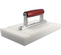 STUBAI Pièce à sertir en plastique PE, blanc, avec poignée 290x140 mm - Parfait pour l'usinage précis et en douceur des tôles non ferreuses, protège la surface et assure des résultats précis et durabl
