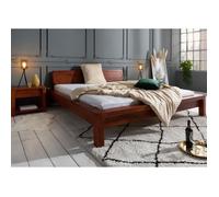 Stucture lit double 160x200cm - Bois massif d'acacia huilé (Miel) - BUENO 022