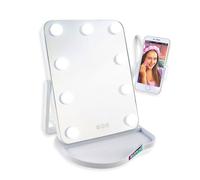 Studio Creator Miroir Hollywood - Grand Miroir de courtoisie avec 3 Modes d'éclairage, luminosité d'écran Tactile et Support de téléphone à 360° - Get Ready with Me, Selfies & Beauty Tutorials, Teen