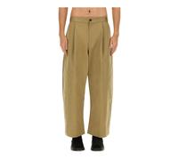 Studio Nicholson - Sorte Deep Pleat Volume Pant - Homme - Pantalons - Beige - Taille: M