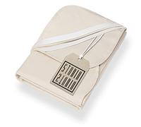 STUDIO Protège-Matelas Molleton 200x200 cm - 100 % Coton - Fabriqué en Allemagne - Certifié Oeko-TEX & Made in Green - Lavable à 95 °C - Élastiques d’Angle - Respirant & Doux - Naturel