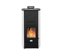 STUFE A PELLET ITALIA Asia 20 Kw WiFi | Poêle à Granulés Hydro Efficacité 90% Chauffe 120m² Autonomie 22H Programmable Contrôle à Distance WiFi 5 Vitesses et Puissances Garantie 24 Mois Blanc