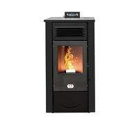 STUFE A PELLET ITALIA Canada 12 KW 5 Étoiles | Poêle à Granulés à Air Ventilé Efficacité 91% Chauffe 120m² Autonomie 15H Certifié 5 Étoiles Programmable 5 Vitesses et Puissances Garantie 24 Mois Noir