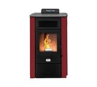 STUFE A PELLET ITALIA Colorado 12 Kw 5 Étoiles WiFi - Poêle à Air Ventilé Efficacité 91% Chauffe 120m² Autonomie 15H Certifié 5 Étoiles 5 Vitesses et Puissances Programmable Garantie 24 Mois Rouge