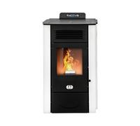STUFE A PELLET ITALIA Colorado 15 Kw - Poêle à Air Ventilé Efficacité 92% Chauffe 140m² Autonomie 15H Programmable 5 Vitesses et Puissances Garantie 24 Mois Blanc