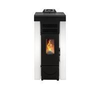 STUFE A PELLET ITALIA | Niagara 14 kW Canalisé WiFi - Poêle à air ventilé Efficacité 89 % chauffe 130 m² Autonomie 15 H 5 vitesses 5 niveaux puissance programmable garantie 24 mois blanc