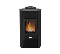 STUFE A PELLET ITALIA Siberia Hydro 15 KW WiFi - Poêle à Granulés Hydro WiFi Chaleur pour Pièces et Eau Chaude Efficacité 90% Chauffe 90m² Autonomie 20H Programmable 5 Puissances Garantie 24 Mois Noir