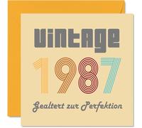 Stuff4 37 cartes d'anniversaire pour hommes et femmes - Vintage 1987 vieillies à la perfection - 37 cartes de vœux pour oncle, tante, frère, sœur, fils, fille - 145 mm