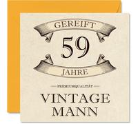 Stuff4 59e carte d'anniversaire pour homme - Vintage Man - Cartes d'anniversaire pour 59 ans, homme, papa, grand-père, oncle, 145 mm, cinquante-neuf cartes de vœux d'anniversaire