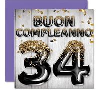 Stuff4 Carte d'anniversaire 34e pour homme, 34e anniversaire