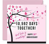 Stuff4 Carte humoristique pour 29e anniversaire de mariage pour femme ou mari - 10592 Days Together - Cadeau pour 29e anniversaire de mariage pour partenaire, 145 mm x 145 mm