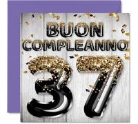 Stuff4 Carte vœux pour 37e anniversaire pour homme
