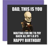 Stuff4 Cartes d'anniversaire amusantes pour papa, I.O.U