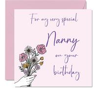 Stuff4 Jolies cartes d'anniversaire pour grand-mère, Fleurs
