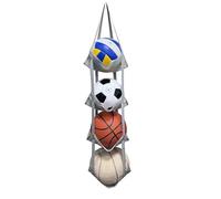 Stuffed Animal Storage Net - 4 Tier Vertical Hanging Organizer Basket for Space Saving Toy Display, Multi Layer Storage with Hanging Function, Plush Toy Holder for Bedroom Nursery Playroom, Mesh White