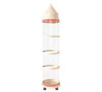 Stuffed Animal Storage Tube, Transparent Organizer, 48.43x11.81 inches Dustproof Castle Container, Aesthetic Space Saving Holder, Perfect for Living Room Bedroom Garage Balcony Nursery Playroom