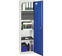 Stumpf Armoire à outils et matériel série 3000 gris clair / bleu gentiane + 1 tiroir 100 mm + 1 tiroir 200 mm + 3 tablettes coulissantes - 3005774