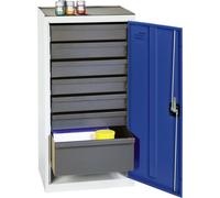 Stumpf Armoire à outils et matériel série 3000 gris clair / bleu gentiane + 6 tiroirs 100 mm + 1 tiroir 200 mm - 3001874