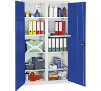 Stumpf Armoire à outils et matériel Série 3000 gris clair / bleu gentiane + 8 tablettes coulissantes - 3004074