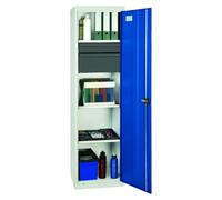 Stumpf Armoire à outils et matériel série 3000 gris clair / gris anthracite + 1 tiroir 100 mm + 1 tiroir 200 mm + 3 tablettes coulissantes - 3005771