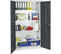 Stumpf Armoire à outils et matériel série 3000 gris clair / gris anthracite + 4 tablettes coulissantes sur toute la longueur - 3008071