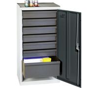 Stumpf Armoire à outils et matériel série 3000 gris clair / gris anthracite + 6 tiroirs 100 mm + 1 tiroir 200 mm - 3001871