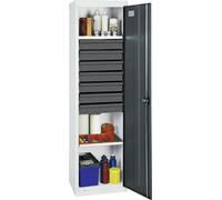 Stumpf Armoire à outils et matériel série 3000 gris clair / gris anthracite + 7 tiroirs 100 mm + 2 tablettes coulissantes - 3005271