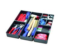 Stumpf Metall Stumpf Metall Armoire à outils Hauteur 180 cm 2 compartiments 8 tiroirs bleu gentiane Quantité:1