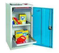 Stumpf Armoire d'environnement BP-2 gris clair / jaune de sécurité + 2 bacs de rétention traversants - 7597062