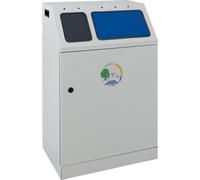 Stumpf Tri des déchets Duplex Collecteur double gris clair Seau intérieur 1x 30l + 1x 60l - 635-075-0-2-400