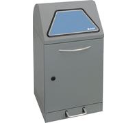 Stumpf Tri des déchets Modul-Vario 45 gris alu-structure Seau intérieur 45l + pédale - 625-045-1-2-100