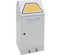 Stumpf Tri des déchets Modul-Vario 60 gris clair Seau intérieur 60l + pédale - 625-060-1-2-735
