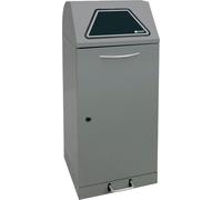 Stumpf Tri sélectif Modul-Vario 120 gris alu-structure seau intérieur 120l + pédale - 625-120-1-2-100