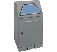 Stumpf Tri sélectif Modul-Vario 45 gris alu structuré ProSlide-System 45l + pédale - 625-045-1-1-100