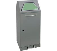 Stumpf Tri sélectif Modul-Vario 75 gris alu-structure seau intérieur 75l + pédale - 625-075-1-2-100