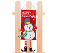 Sturdy Christmas Garden, Flag Hanging Merry, Christmas Yard Flags | Ergonomic Santa Claus, Snowman Banner Flag, Ornaments Multiuse for, Indoor Outdoor Wall, Door Home Party, Decorations