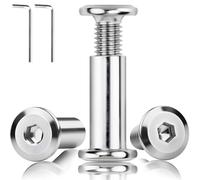 Sturiz 20 Pièces Vis de Connexion pour Meubles M4x10mm Vis Assemblage Meuble Relieuse Connecteurs D'armoire pour les Panneaux de Bois Destinés aux Meubles et aux Armoires