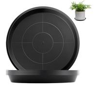 sturiz 4 Pièces Coupelle Pot de Fleur Soucoupe sous Coupe Dessous Pot Fleur 36 Cm Rond Noir Soucoupes pour Pots de Fleurs Soucoupe Jardiniere pour Plantes D'Intérieur et D'Extérieur