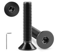 Sturiz 60pcs Vis à Tête Fraisée Vis Inox M4x10mm Vis Tete Plate Hexagonale Boulons Inox M4 Norme DIN 7991 avec llen Filetage Complet pour Machines Appareilse et Meubles (Norx)