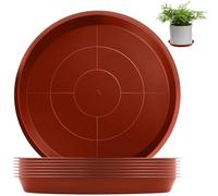 Sturiz 8 Pièces Coupelle Pot de Fleur Soucoupe Sous Coupe Dessous Pot Fleur 16 Cm Rond Brun Rougeâtre Soucoupes pour Pots de Fleurs Soucoupe Jardiniere pour Plantes D'Intérieur et D'Extérieur