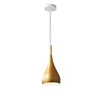 STVDEDG Lustre Simple En Aluminium E27 Suspension Style Macaron Nordique Avec Supports Suspendus En Bois Abat-jour Coloré Style Ferme Pour Îlot De Cuisine, Chambre, Véranda, Garage, Coin Café