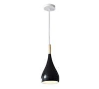 STVDEDG Lustre Simple En Aluminium E27 Suspension Style Macaron Nordique Avec Supports Suspendus En Bois Abat-jour Coloré Style Ferme Pour Îlot De Cuisine, Chambre, Véranda, Garage, Coin Café