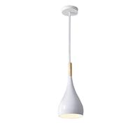 STVDEDG Lustre Simple En Aluminium E27 Suspension Style Macaron Nordique Avec Supports Suspendus En Bois Abat-jour Coloré Style Ferme Pour Îlot De Cuisine, Chambre, Véranda, Garage, Coin Café