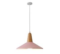 STVDEDG Lustre Suspendu Macaron En Bois, Style Nordique Coloré, Pour Salle À Manger, Plafonnier Moderne Et Élégant, Abat-jour Vintage, Suspension Industrielle Pour Îlot De Cuisine, Hall D'entrée