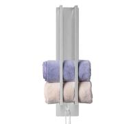 STWWO Porte-Serviettes auto-adhésif Support Serviette d'invité, Argenté | Porte Serviette Murale sans perçage avec Crochet Support pour Serviettes Roulées pour Salle de Bain Cuisine, 420x90x75mm Inox